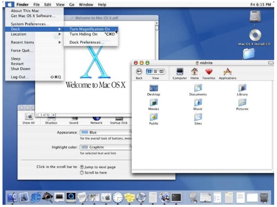 今天是 Mac OS X 系統(tǒng)發(fā)售 20 周年紀(jì)念日，蘋(píng)果自此走向輝煌