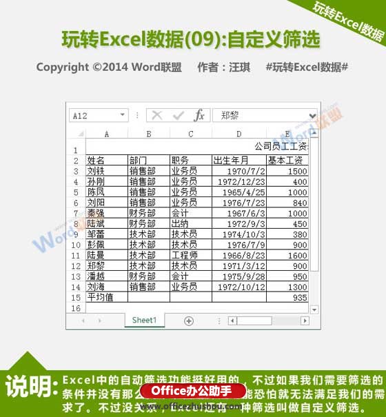excel表格自定義篩選 Excel表格的自定義篩選功能詳解