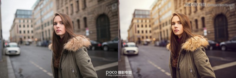 用PS給歐美外景人像添加暖色效果