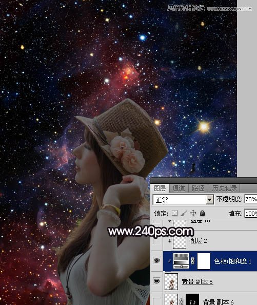 PS制作創(chuàng)意風(fēng)格的星空人像效果教程