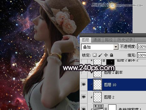 PS制作創(chuàng)意風(fēng)格的星空人像效果教程