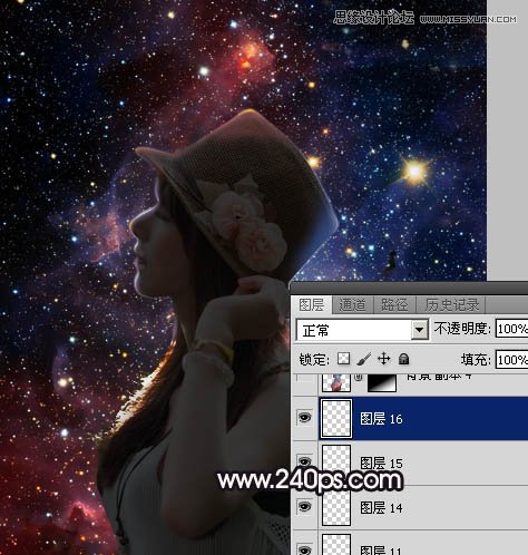 PS制作創(chuàng)意風(fēng)格的星空人像效果教程