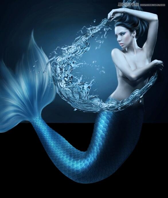 PS合成創(chuàng)意的美人魚海報