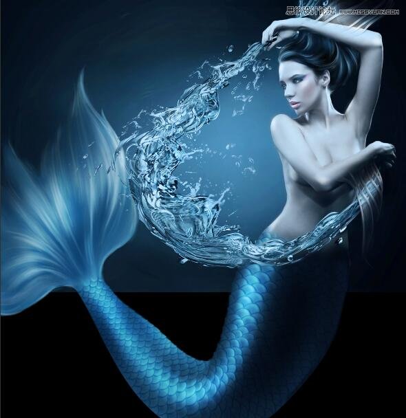 PS合成創(chuàng)意的美人魚海報