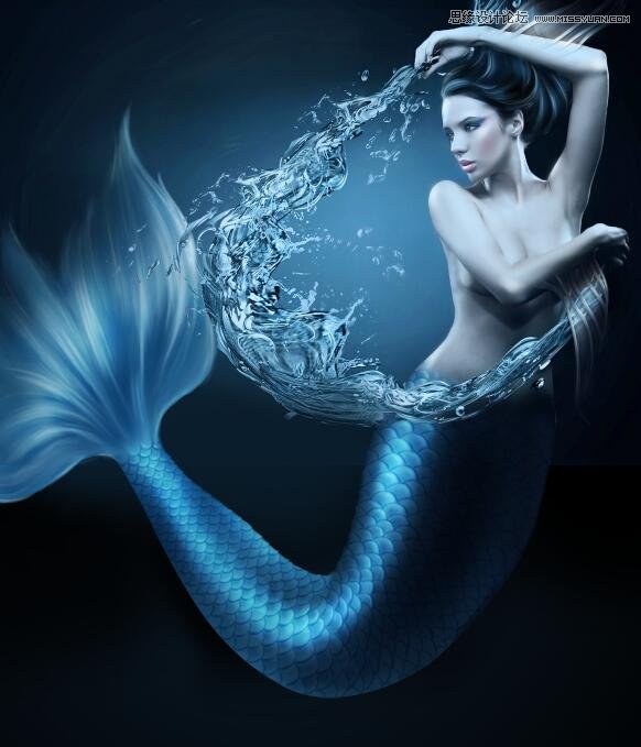 PS合成創(chuàng)意的美人魚海報