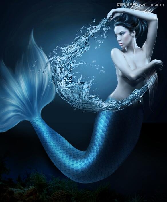 PS合成創(chuàng)意的美人魚海報