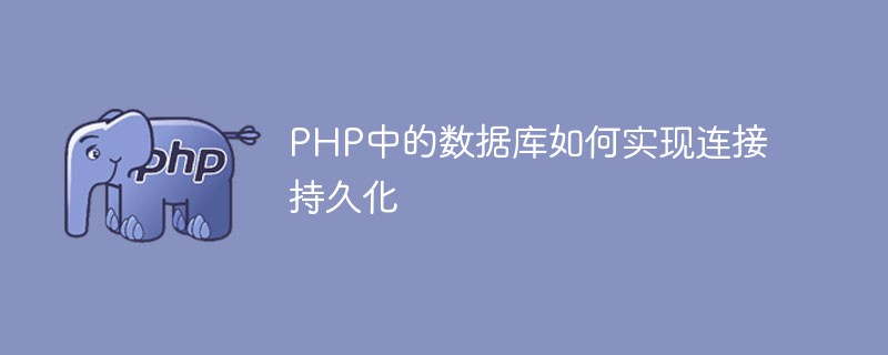 PHP中的數(shù)據(jù)庫如何實現(xiàn)連接持久化