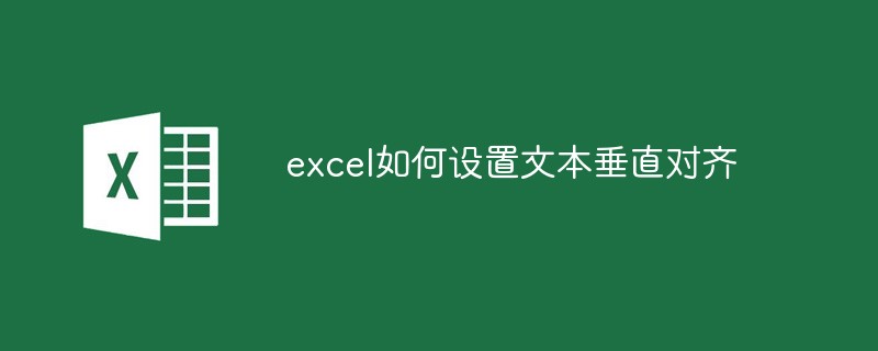excel如何設(shè)置文本垂直對(duì)齊