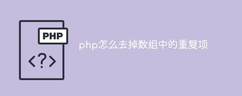 php怎么去掉數(shù)組中的重復(fù)項