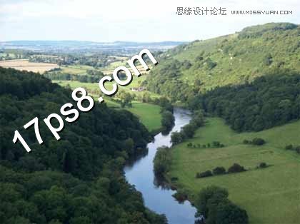 PS合成山頂上巍峨城堡教程