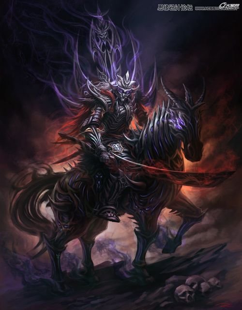PS繪制暗優(yōu)秀中黑風(fēng)格死靈武士