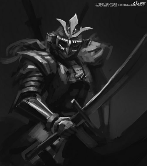 PS繪制暗優(yōu)秀中黑風(fēng)格死靈武士