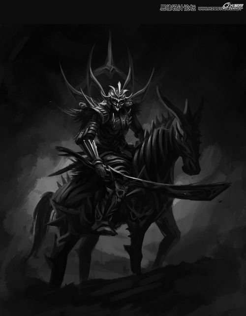 PS繪制暗優(yōu)秀中黑風(fēng)格死靈武士