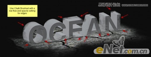 PS制作雜草叢生的三維立體3D文字效果