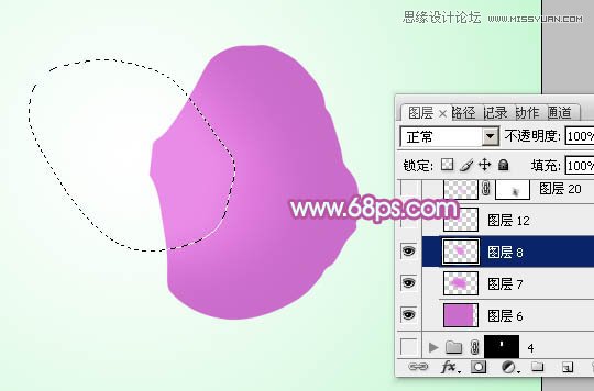 PS繪制漂亮的紫色蝴蝶蘭教程