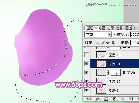 PS繪制漂亮的紫色蝴蝶蘭教程