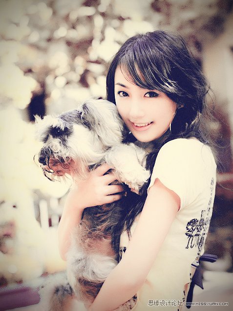 PS調(diào)出外景美女懷舊甜美色調(diào)