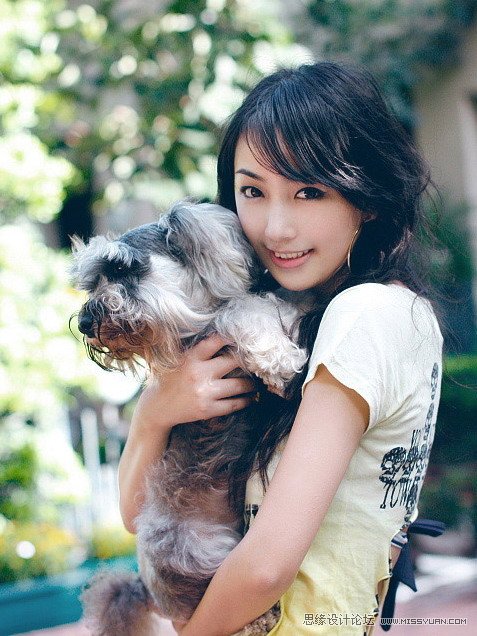 PS調(diào)出外景美女懷舊甜美色調(diào)