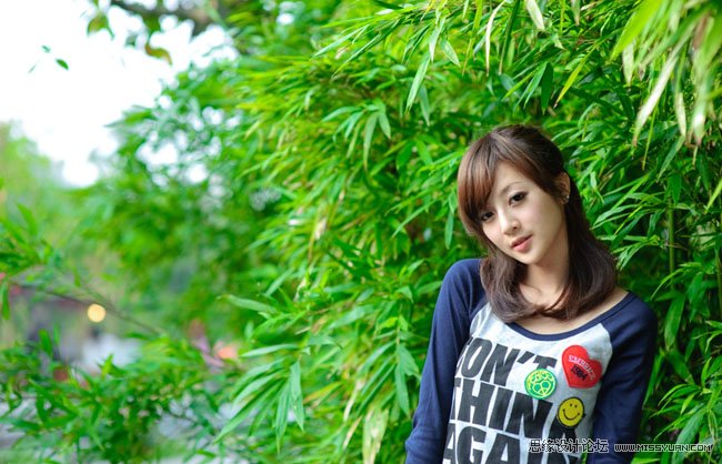 PS調(diào)出外景美女甜美的黃色調(diào)