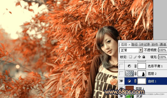 PS調(diào)出外景美女甜美的黃色調(diào)