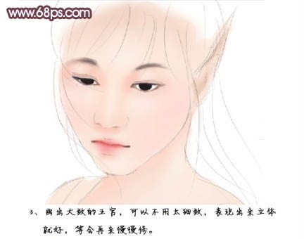 PS鼠繪清純的精靈美女教程