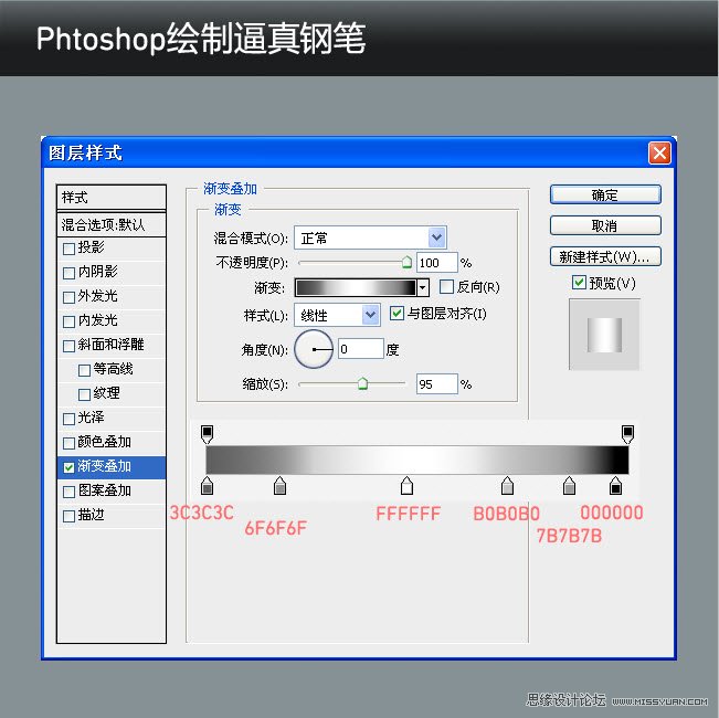 PS繪制逼真的鋼筆中文教程