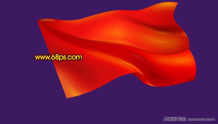 PS制作迎風(fēng)飄揚(yáng)的紅色黨旗