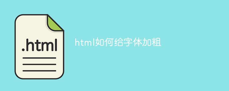 html如何給字體加粗