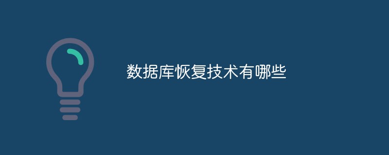 數(shù)據(jù)庫恢復(fù)技術(shù)有哪些