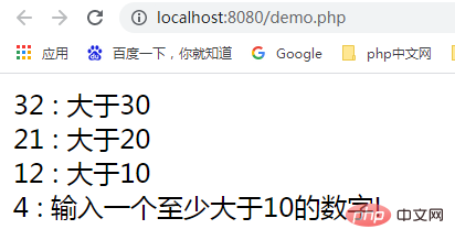 PHP使用三元運算符測試數(shù)字是否大于指定數(shù)【附實例】