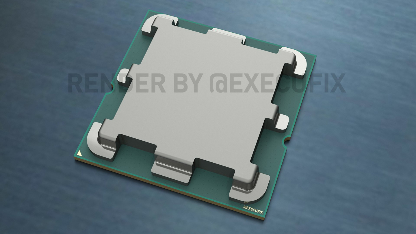 AMD Zen 4 處理器渲染圖曝光：八爪金屬上蓋，AM5 接口