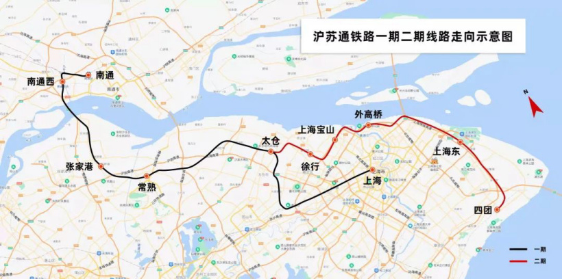 中國鐵路：滬蘇通鐵路將穿越長江直達浦東機場，二期設(shè)計時速 200 公里