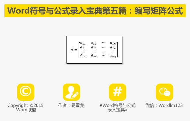 輸入矩陣公式 輸入矩陣公式方法：Word符號與公式錄入寶典第五篇