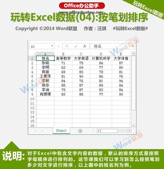 excel按姓氏筆劃排序 按筆劃排序Excel數(shù)據(jù)的方法