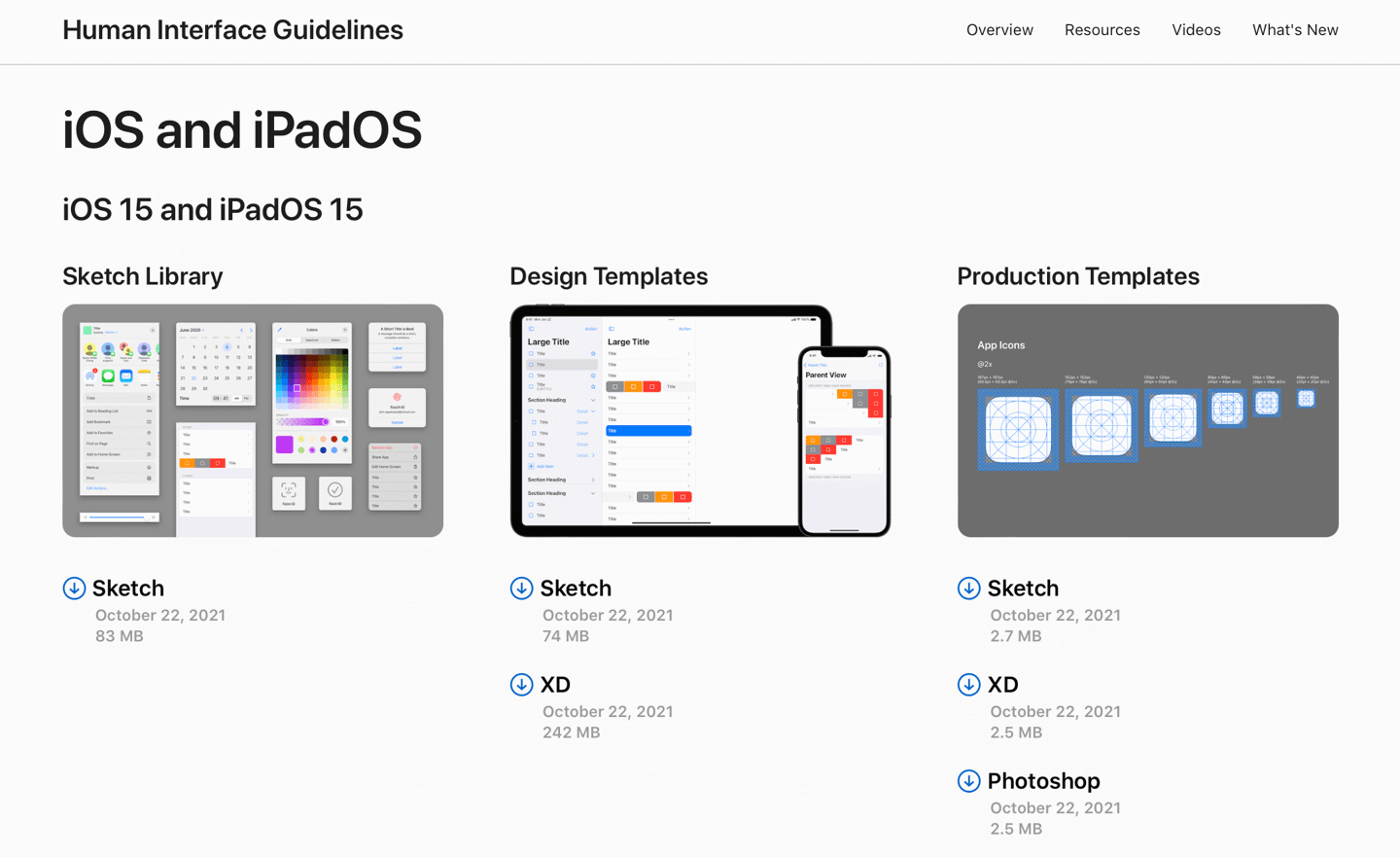 蘋果更新 iOS 15/iPadOS 15 設(shè)計資源，推出新模板、字體和網(wǎng)站