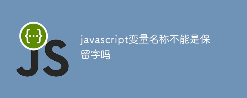 javascript變量名稱不能是保留字嗎