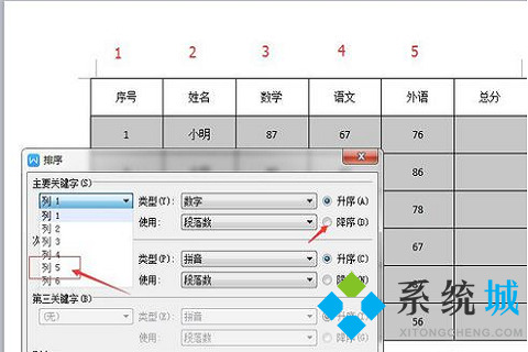 wps排序怎么操作步驟 wps表格排序方法