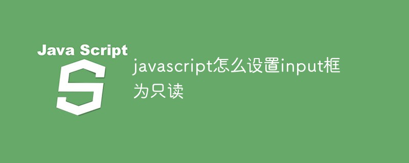javascript怎么設(shè)置input框?yàn)橹蛔x