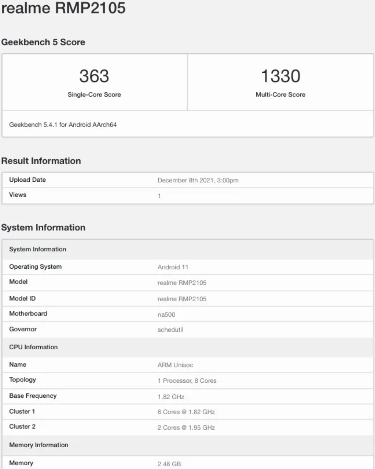 新款 realme Pad 曝光，搭載紫光展銳處理器
