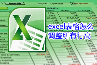 excel表格怎么調(diào)整所有行高 excel表格調(diào)整所有行高的方法