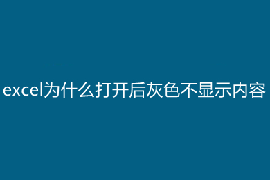 excel為什么打開后灰色不顯示內(nèi)容 excel打開后灰色不顯示內(nèi)容的解決方法