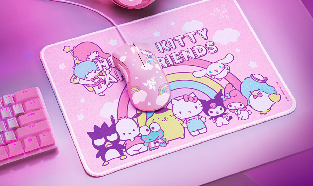 雷蛇推出 Hello Kitty 電腦配件產(chǎn)品：鼠標、耳機、電競椅，全系萌萌粉紅色