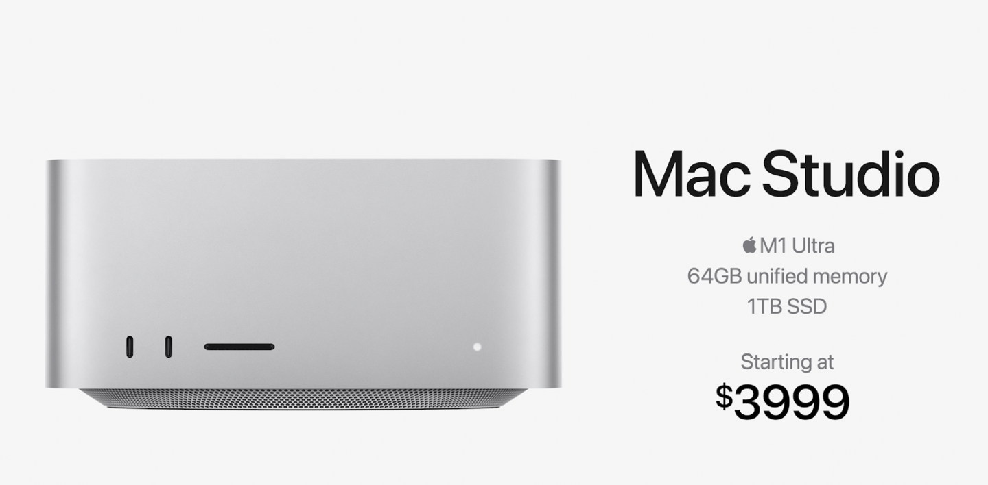 14999 元起，蘋果 Mac Studio 發(fā)布：搭載 M1 Max / Ultra，性能超 Mac Pro