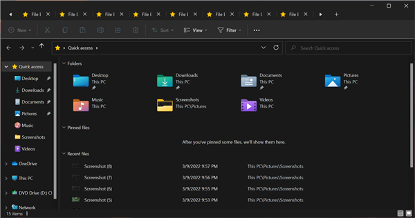 微軟新版Win11 dev 22572發(fā)布：資源管理器終于支持多標(biāo)簽頁了！