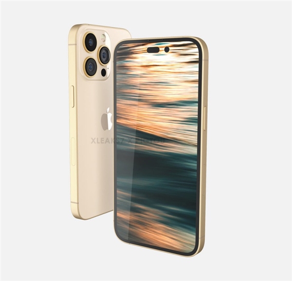 iPhone 14 Pro超清概念圖曝光：獨(dú)特挖孔屏、“土豪金”回歸