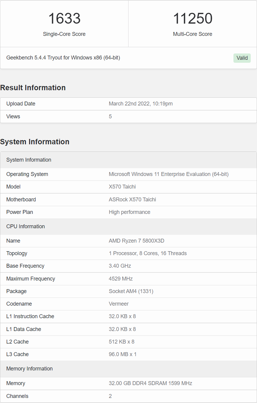 AMD 銳龍 7 5800X3D 處理器跑分曝光，比 R7 5800X 快 9%
