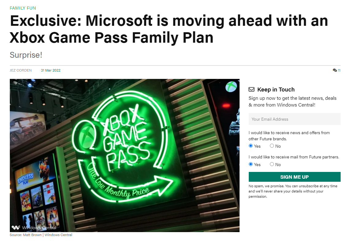 消息稱微軟將為 Xbox 推出 XGP 家庭會(huì)員，五個(gè)人組團(tuán)買更劃算