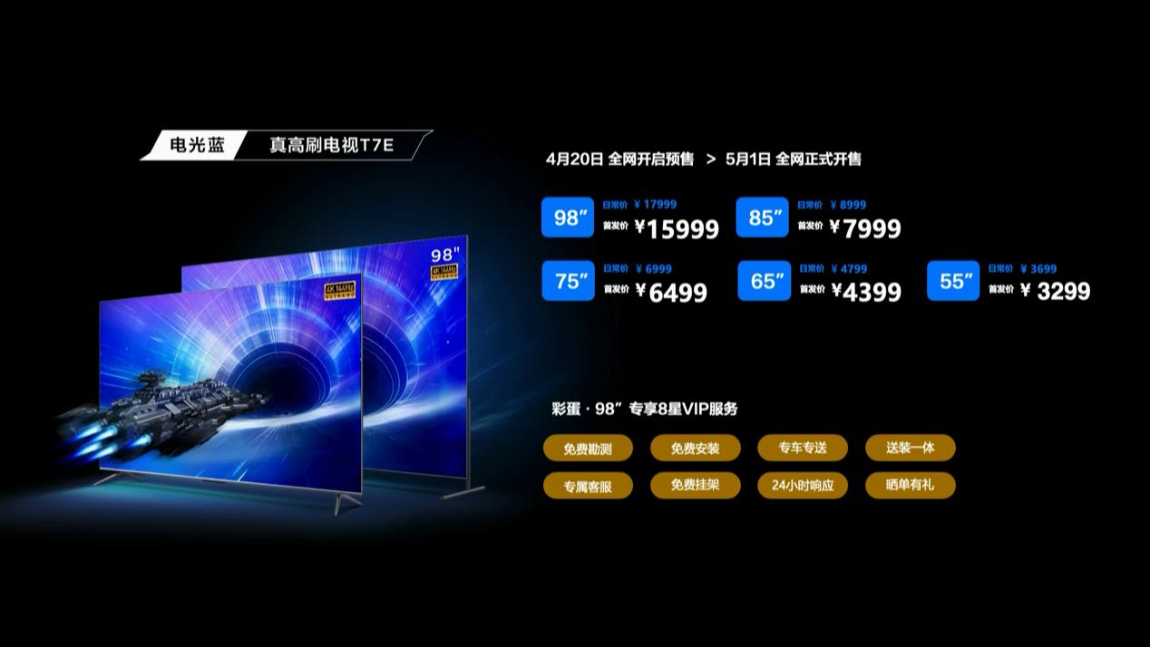 TCL發(fā)布4K 144Hz真高刷電視！98英寸首發(fā)價僅售15999