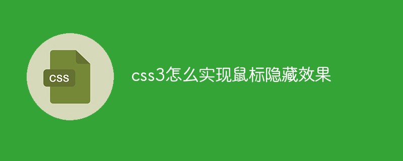 css3怎么實現(xiàn)鼠標(biāo)隱藏效果