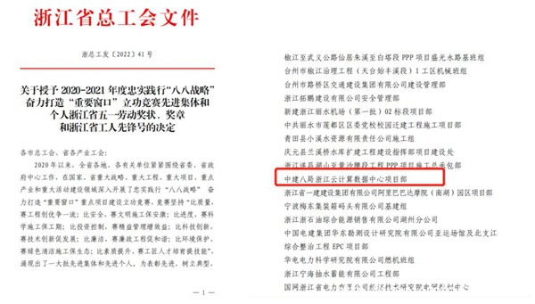 “浙江省工人先鋒號”云計算數(shù)據(jù)中心項目：助推數(shù)字浙江高速發(fā)展